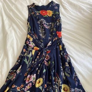Amour Vert Floral Silk Dress